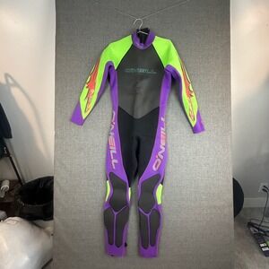 ONeill Youth Full Wetsuit Size [SIZE] Purple Lime Green Long Sleeve Water Sports